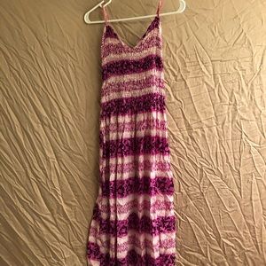 Cute pink v neck dress